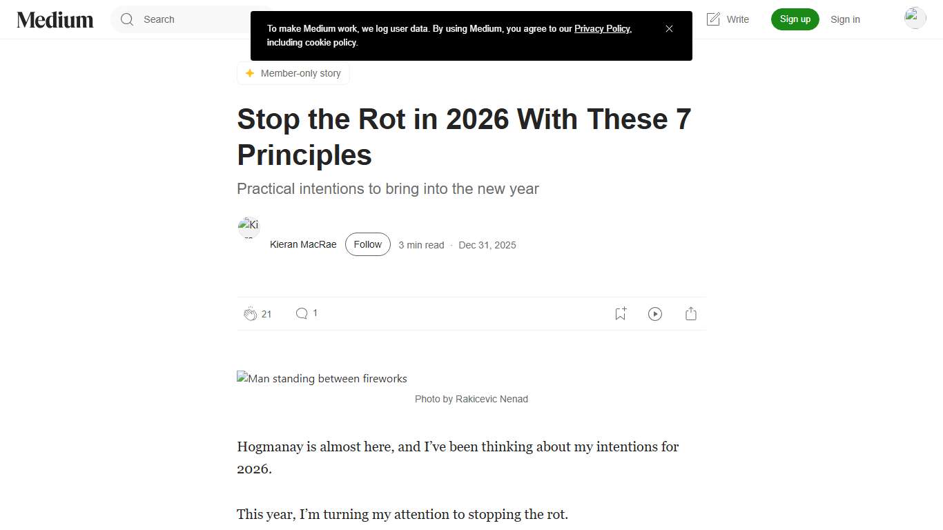 Stop the Rot in 2026 With These 7 Principles by Kieran MacRae Dec, 2025 Medium