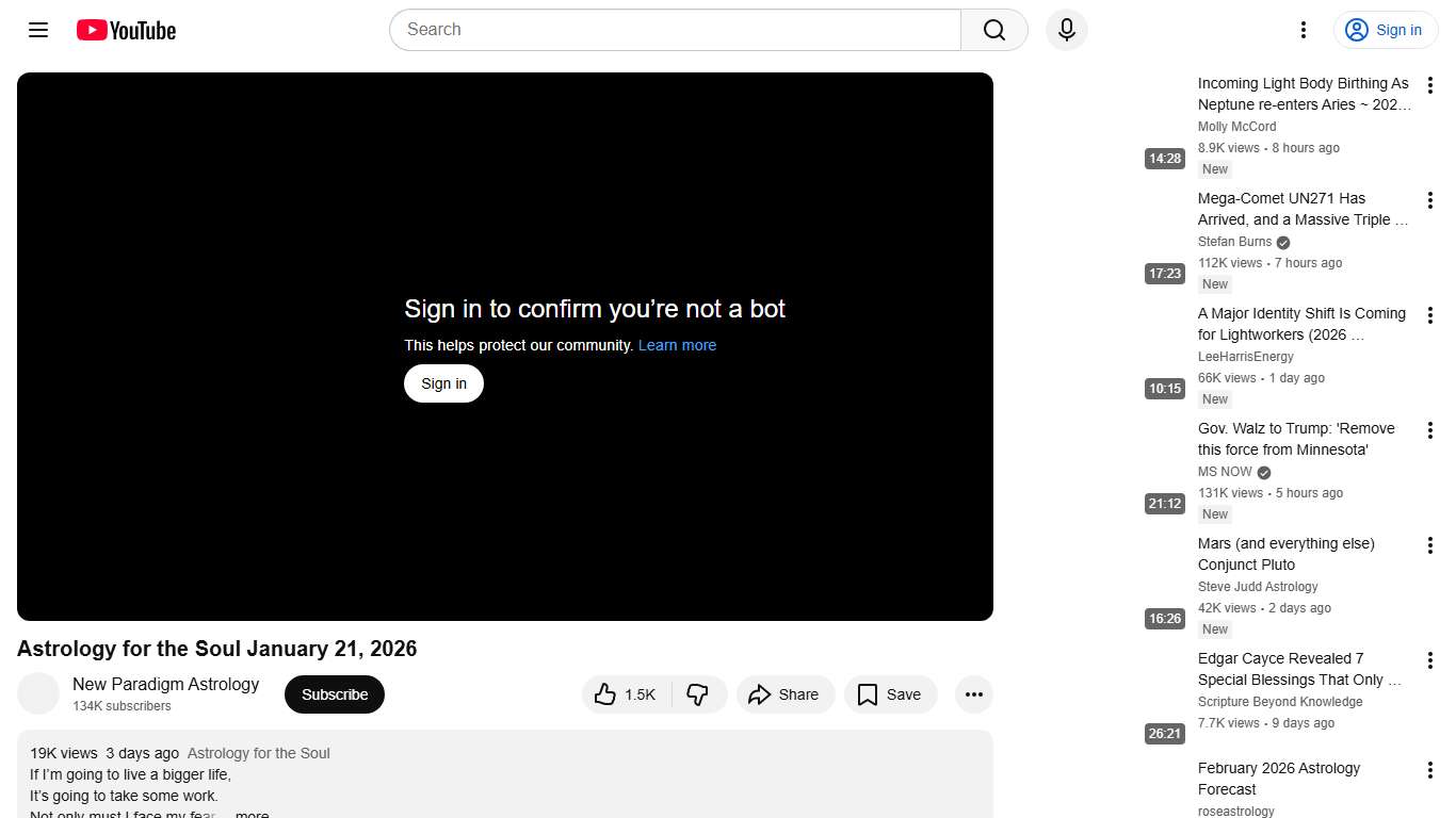 Astrology for the Soul January 21, 2026 - YouTube